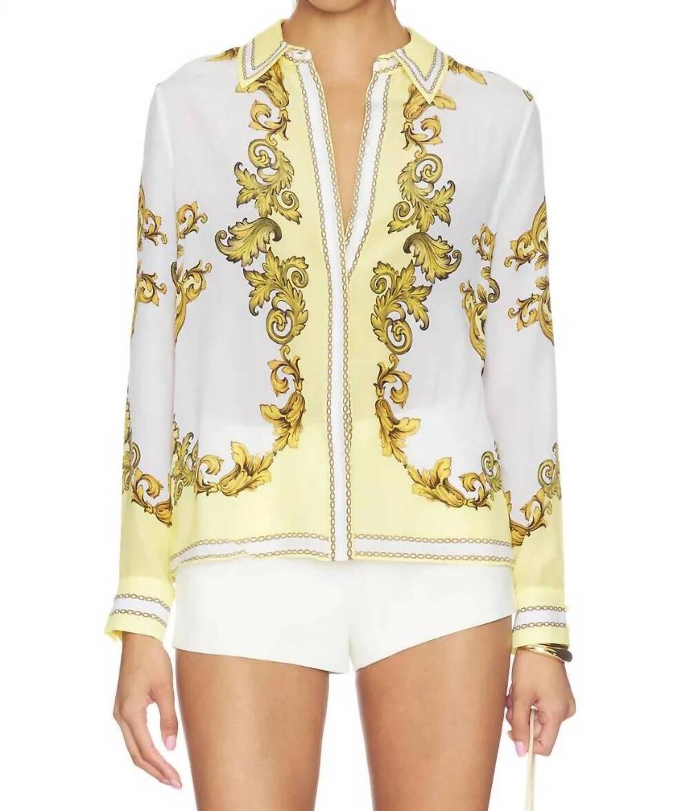 NEW ALICE + OLIVIA willa top in golden coast